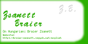 zsanett braier business card